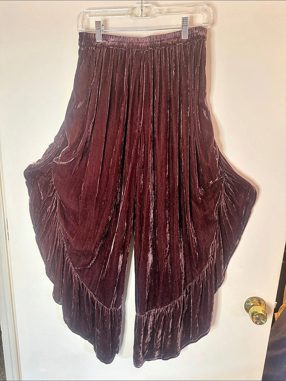 NWOT - DOUBLE D RANCH Clarissa Wide Leg Silk Blend Pants in Oxblood Brown - Picture 2 of 5